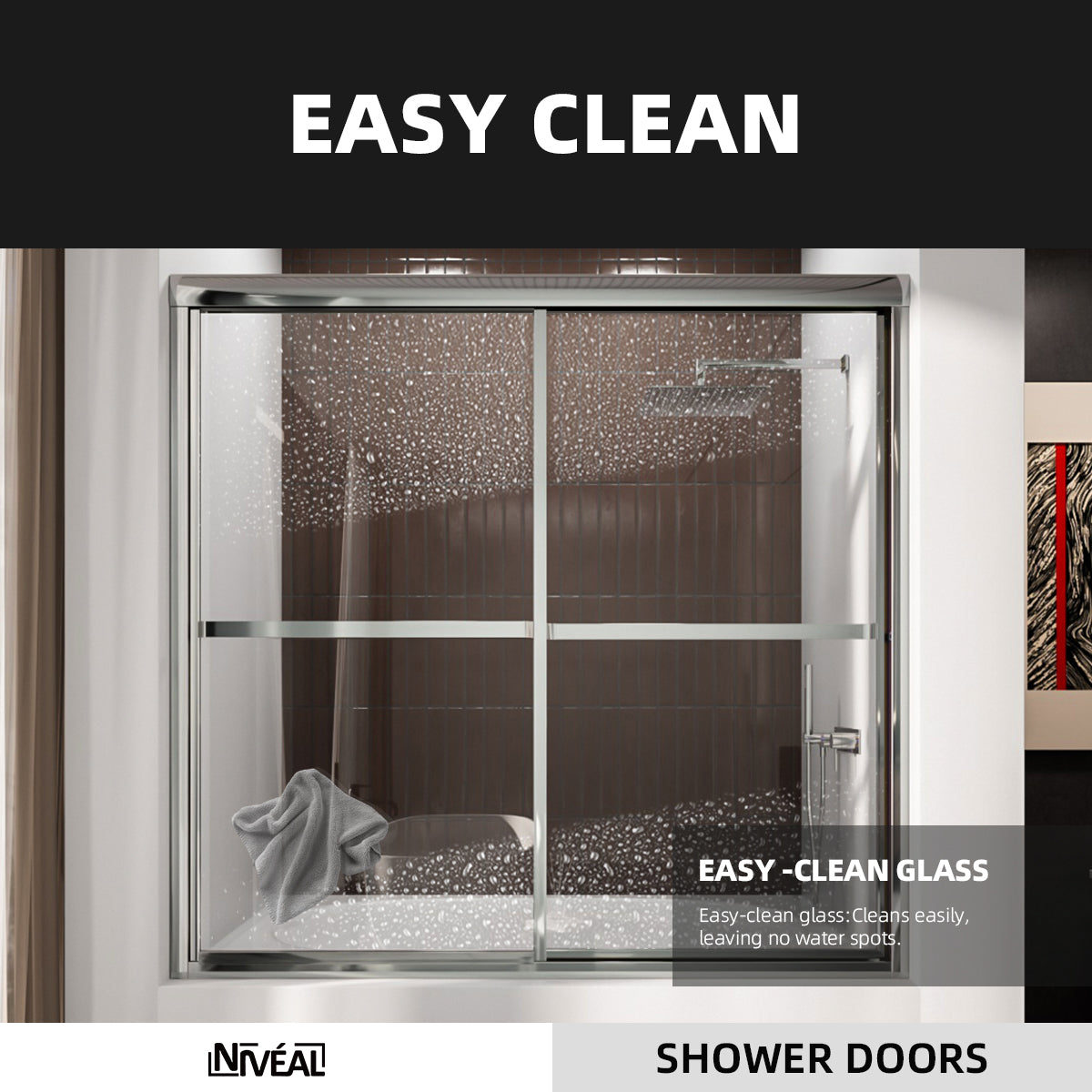 Niveal Luminous 59 in. W x 56 in. H Sliding Framed Tub Door with Clear Tempered Glass 12_ff0f0dba-a2ca-424e-9769-5530b4f1da3c