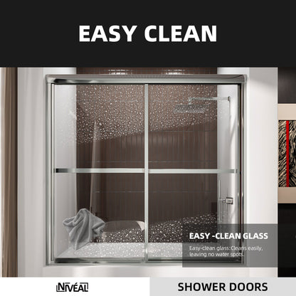 Niveal Luminous 59 in. W x 56 in. H Sliding Framed Tub Door with Clear Tempered Glass 12_ff0f0dba-a2ca-424e-9769-5530b4f1da3c