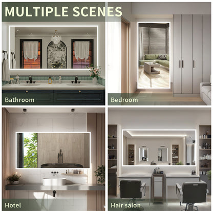 Nivorix NRMC Series Rectangular Frameless LED Wall Bathroom Vanity Mirror in Sleek Silver Finish 13_05b71ee6-0098-4ffb-82ca-855de68bb596