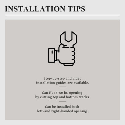 Nivorix Nexus 60 in. W x 60 in. H Sliding Semi-Frameless Tub Door with Clear Tempered Glass
