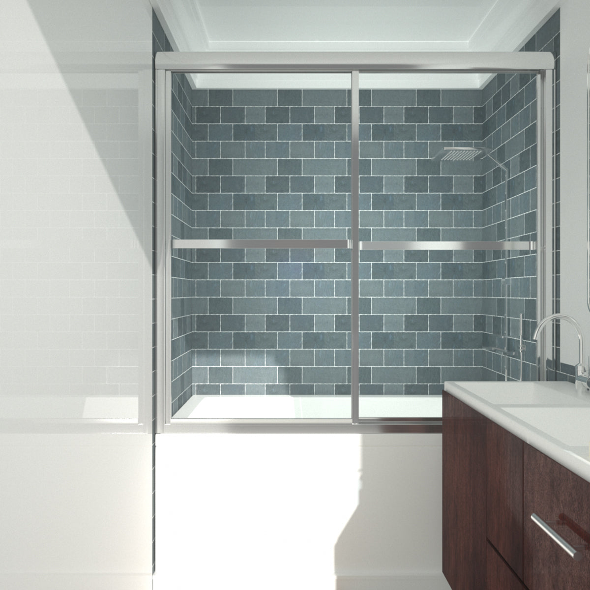 Niveal Alvin 59 in. W x 56 in. H Sliding Framed Tub Door 14_029df472-90ff-4ac0-9104-e2155ef7b426