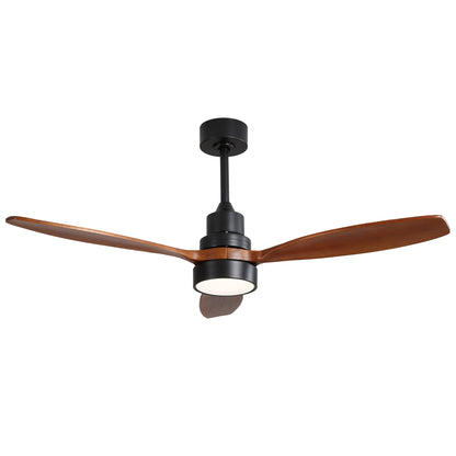 Taimei Selen 52 in. Downrod Standard Ceiling Fan with Integrated LED with Remote Included 3-Blade Reversible