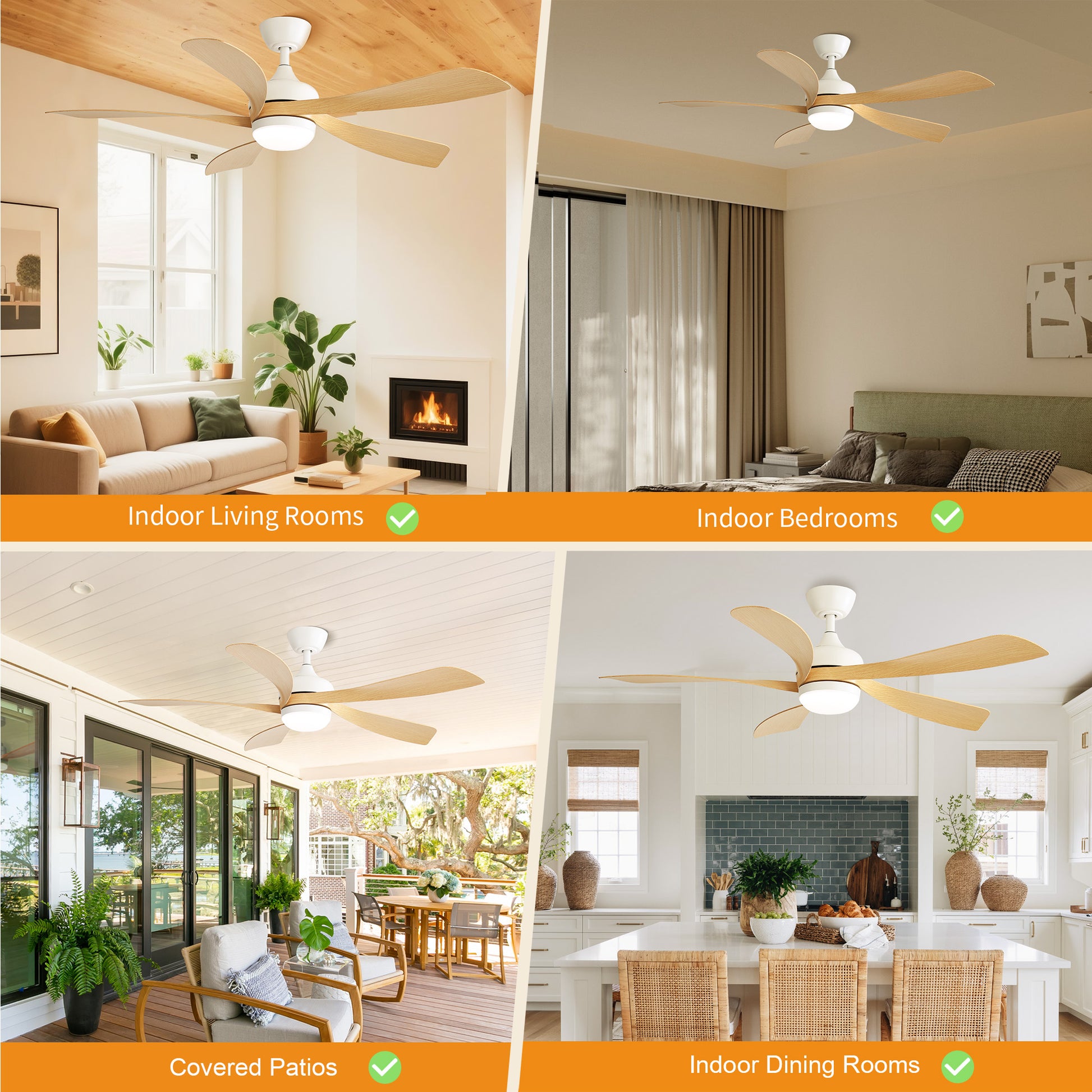 Taimei Sleek 52 in. Ceiling Fan - 5 Precision ABS Blades with Soft LED Light and Whisper-Quiet 6-Speed Remote Control 14_a3df2723-7a59-4ba0-a972-7e99bd1acee8