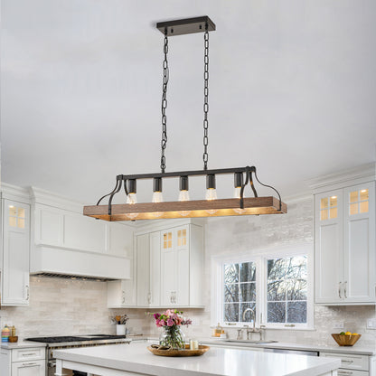 Taimei Olla 34 in. 5-Light Modern Farmhouse Chandelier Light