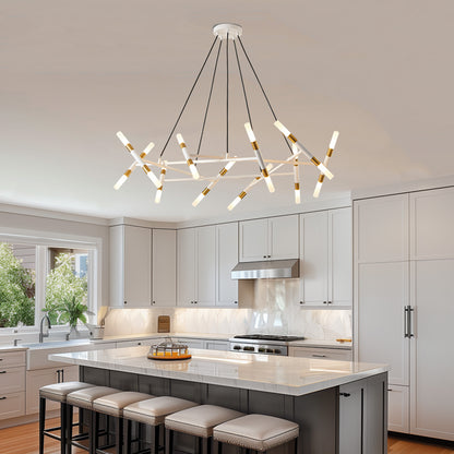 Taimei Cuprum 41 in. 20-Light Iron Modern Chandelier Fixture Branch Design