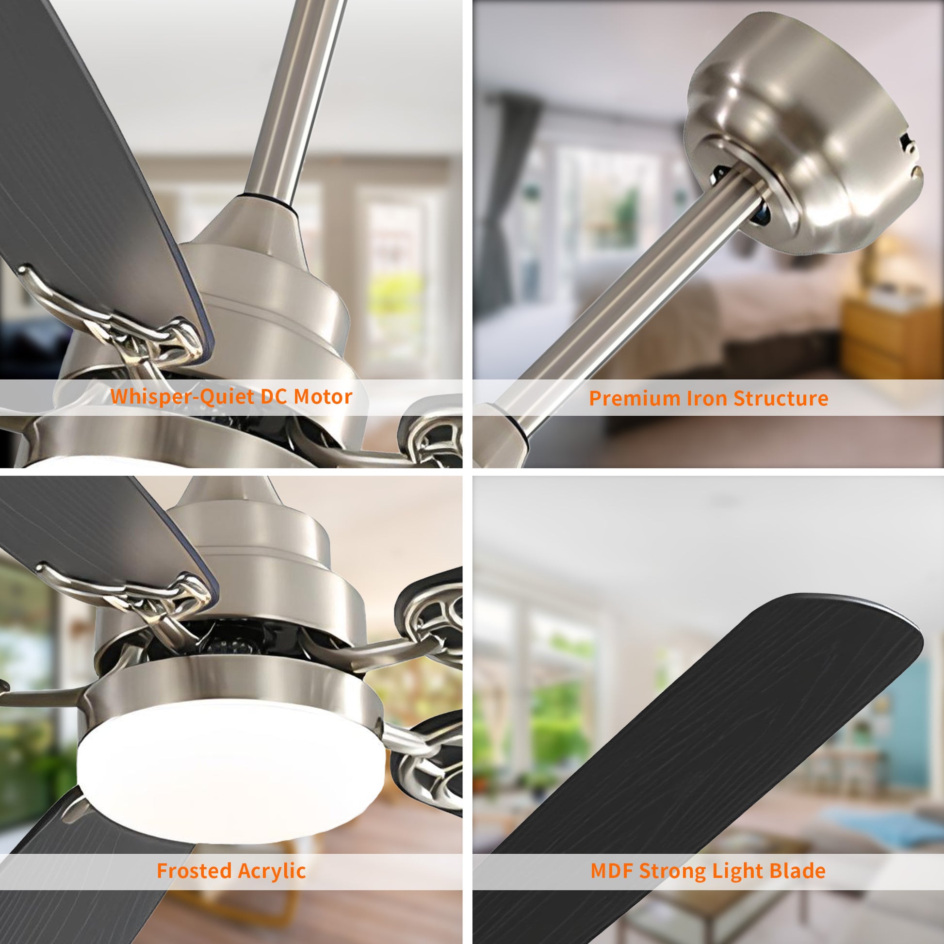 Taimei Cirrus 52 in. White Oak Downrod Standard Ceiling Fan with Integrated LED with Remote Included 5 Two-Tone Blades DC Motor 15_0744fb3a-4991-4ca5-b88b-b611f872709b
