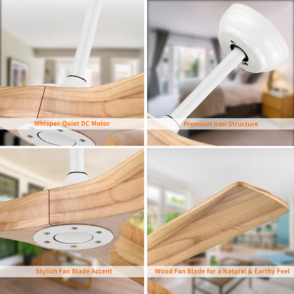 Taimei Orbis 52 in. Downrod Standard Ceiling Fan with Remote Included Reversible Solid Wood Blades 15_4cc3608b-6fd8-471a-83fb-72851b3d9ef7