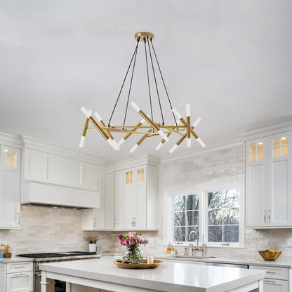 Taimei Cuprum 41 in. 20-Light Iron Modern Chandelier Fixture Branch Design