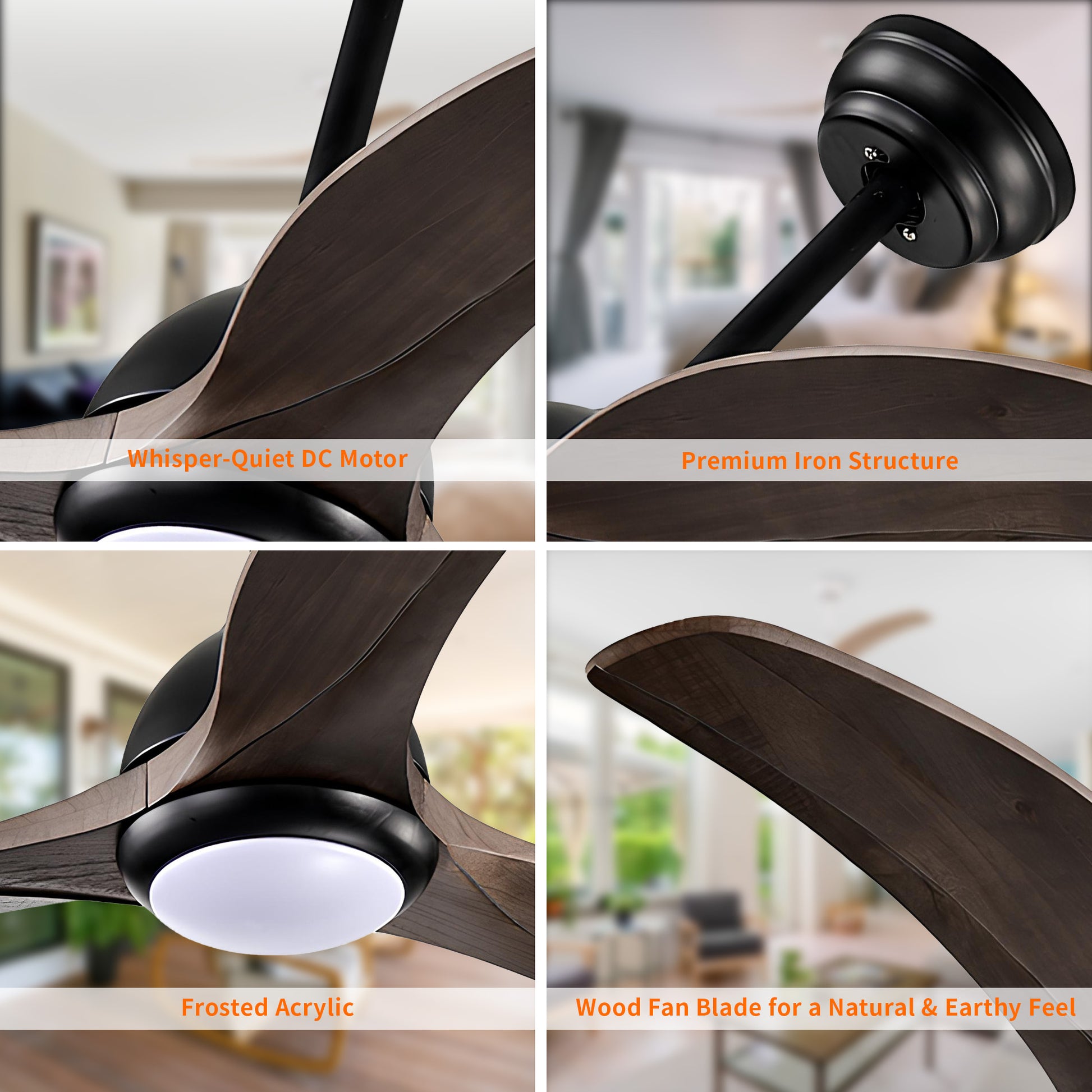 Taimei Cyre 52 in. Downrod Standard Ceiling Fan with Integrated LED with Remote Included DC Motor 15_9e99bf12-731e-4f0c-a363-f8c8f7e59de0