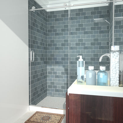 Niveal Ruhr 60 in. W x 76 in. H Sliding Semi-Frameless Shower Door with Clear Glass 15_a63cfb2d-243a-47dc-9080-f8addc3397d1