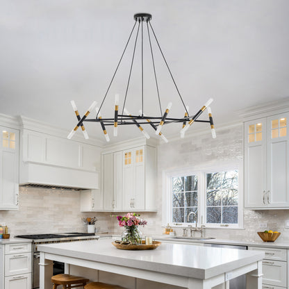 Taimei Cuprum 41 in. 20-Light Iron Modern Chandelier Fixture Branch Design