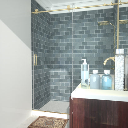 Niveal Ruhr 60 in. W x 76 in. H Sliding Semi-Frameless Shower Door with Clear Glass 15_f7893966-6d26-4a4e-b0d5-449b9ef75741