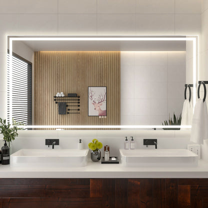 Niveal LMI Series Rectangular Frameless LED Wall Bathroom Vanity Mirror