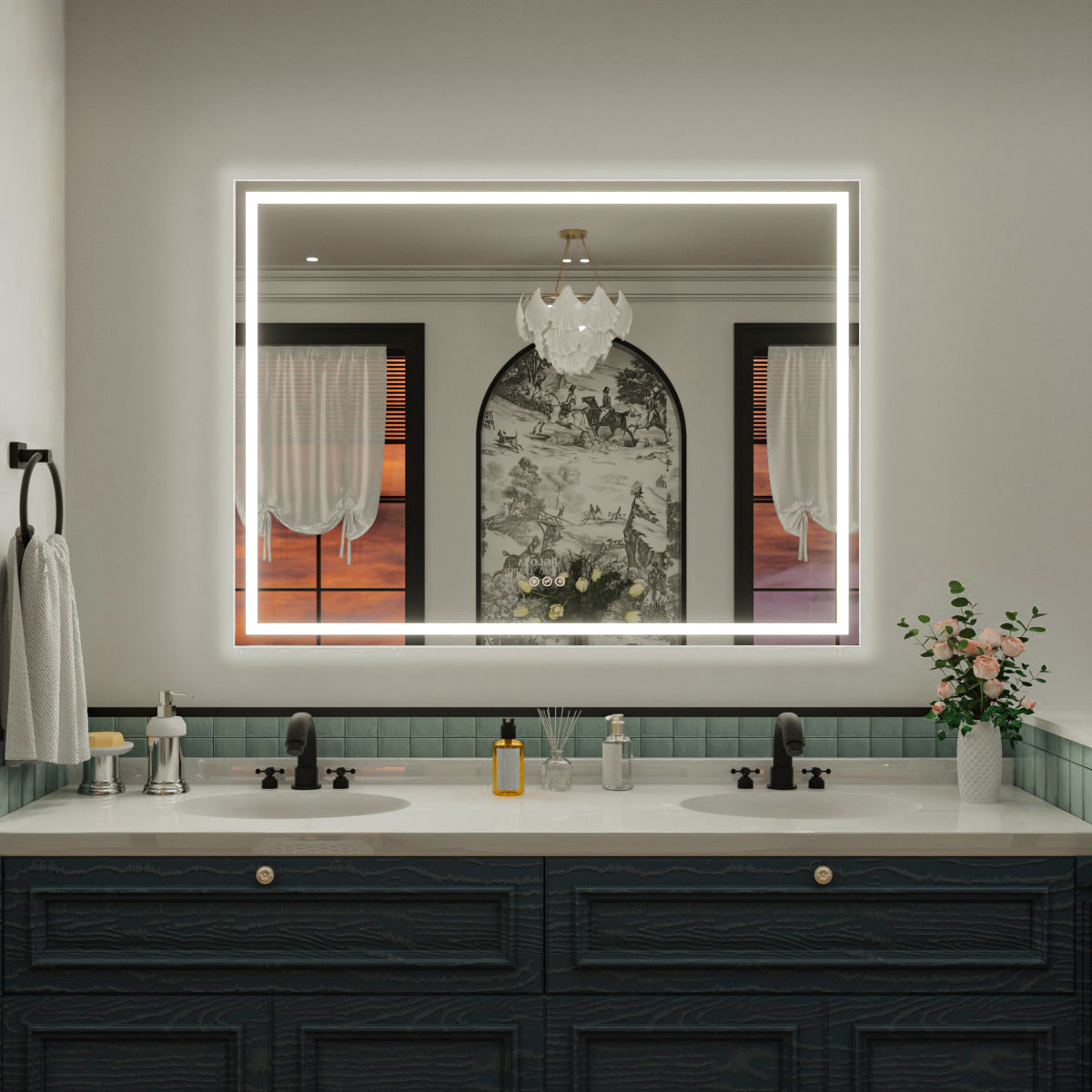 Nivorix NRMD Series Rectangular Frameless LED Wall Bathroom Vanity Mirror with Sleek Silver Finish 48 in. W x 36 in. H 1_045fff1d-cbf7-4752-8639-ad453a2edb39