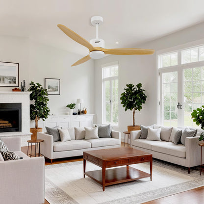 Taimei Glio 52 in. Downrod Standard Ceiling Fan with Integrated LED with Remote Included DC Motor Reversible 1_076f5075-6301-460f-b8c2-bb61e0623e7d