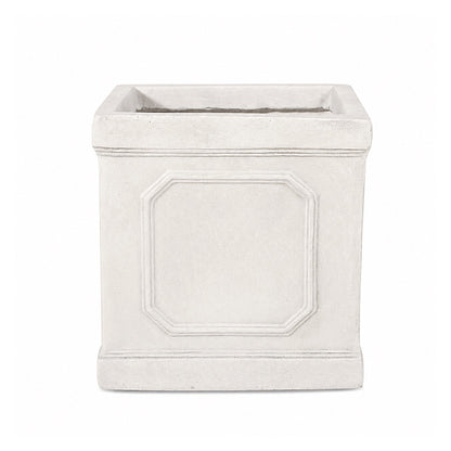 Ellis 10.75 in. Indoor Outdoor Magnesium Oxide Planter with Drainage Hole Antique White