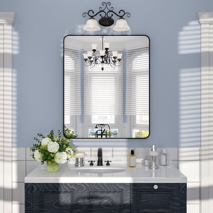 Nivorix NRSM Series Tempered Glass Brushed Nickel Rectangular Framed Wall Bathroom Vanity Mirror Matte Black 30 in. W x 36 in. H 1_08016f95-3145-4b2d-8c0f-f939edec6b2a