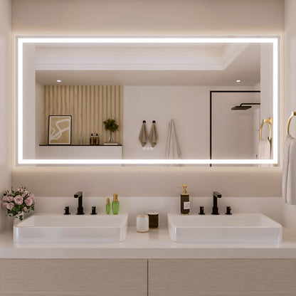 Nivorix NRMV Series Rectangular Frameless LED Wall Bathroom Vanity Mirror with Sleek Silver Finish 72 in. W x 36 in. H 1_0c61b85f-a250-4d91-88d5-8412812be055