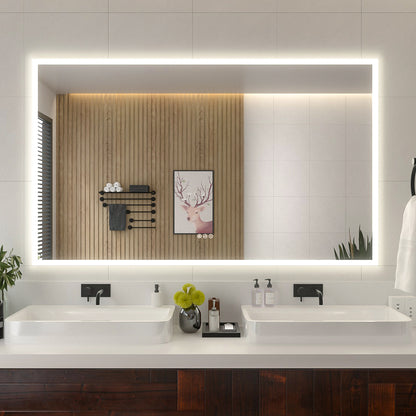 Niveal LMO Series Rectangular Frameless LED Wall Bathroom Vanity Mirror