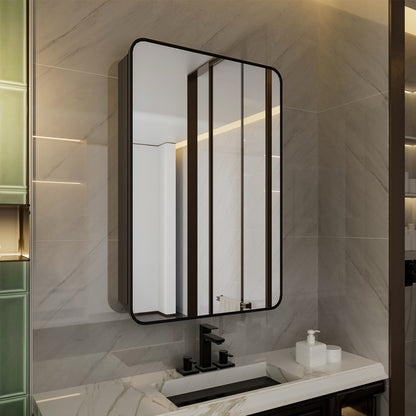 Niveal LUFM Series Rectangular Aluminum Framed Medicine Cabinet with Mirror