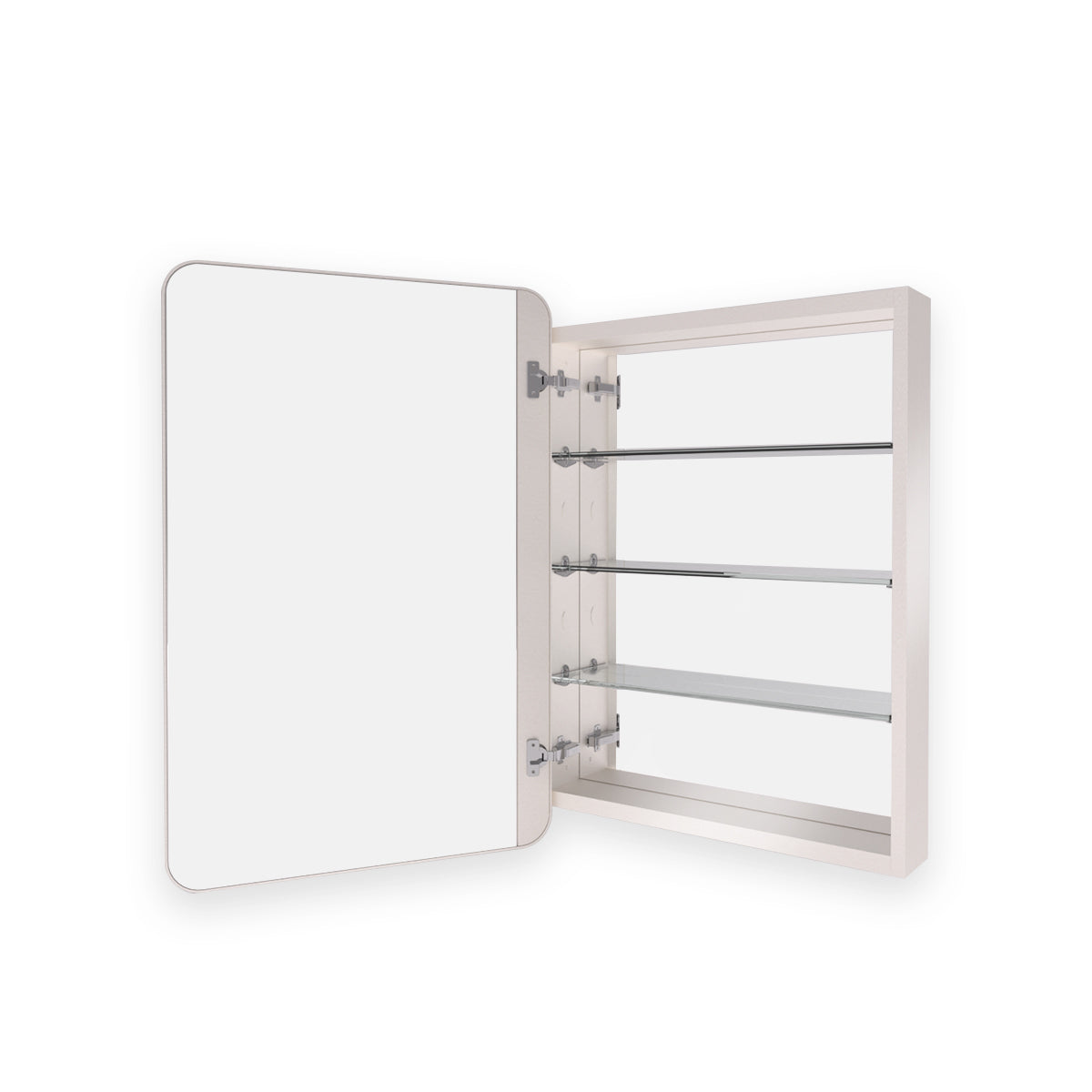 TaiMei Multiple Sizes Framed Recessed or Surface-Mount Rectangular Brushed Nickel Aluminum Medicine Cabinet with Mirror 23*30 1_163ed5c2-c128-4995-9480-b9063debc113