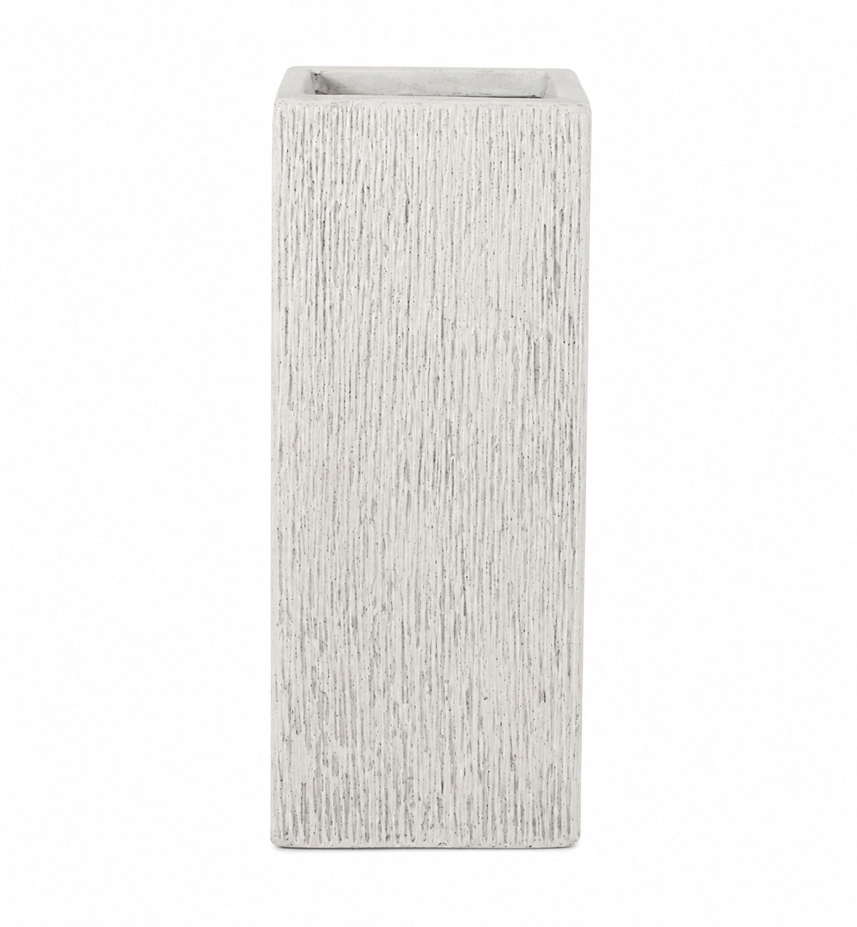 Virella 8 in. Antique White Magnesium Oxide Floor Planter for Indoor Outdoor Use