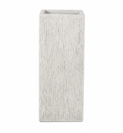 Virella 8 in. Antique White Magnesium Oxide Floor Planter for Indoor Outdoor Use