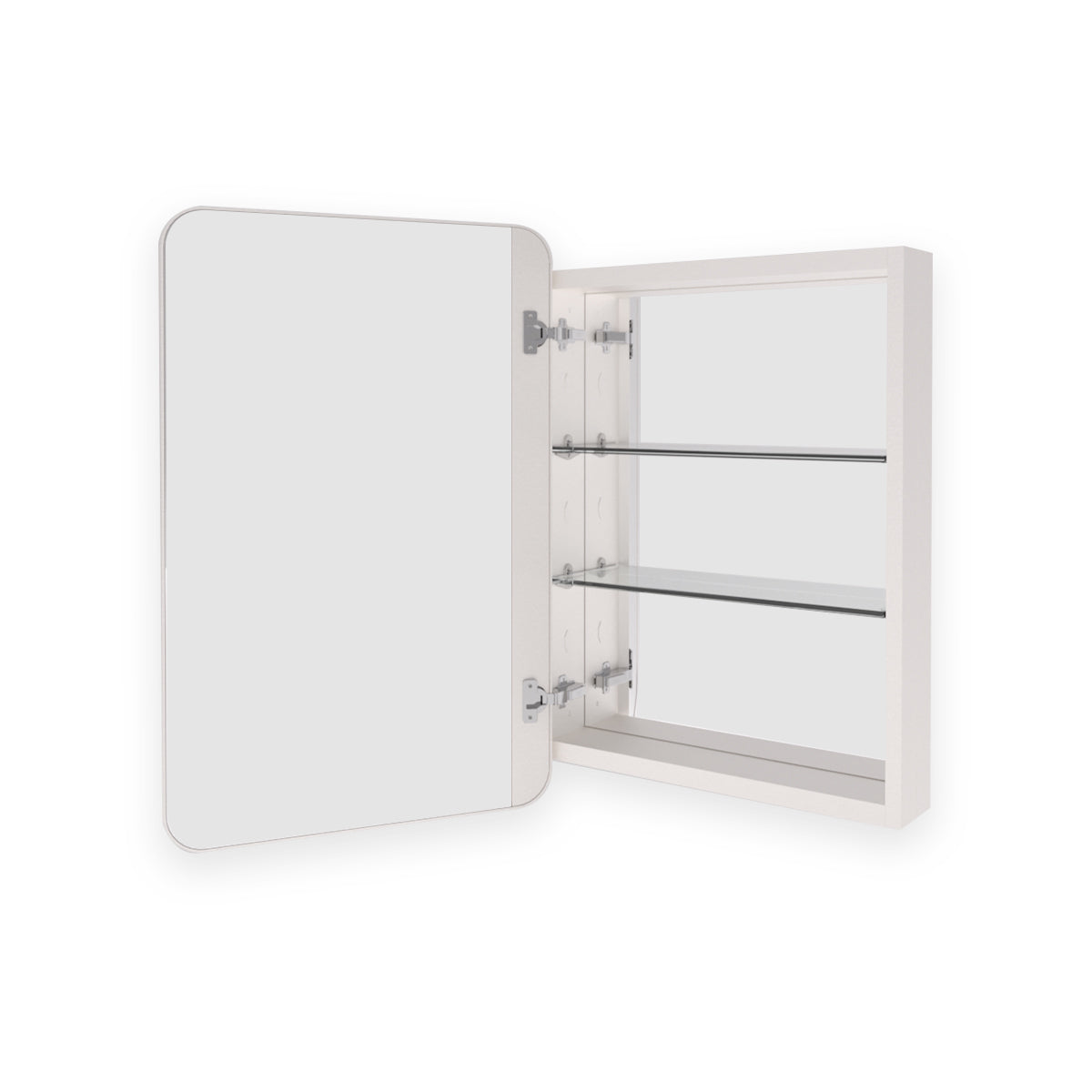 ClearView 20 in. W x 26 in. H Framed Recessed Rectangular Aluminum Medicine Cabinet with Mirror Brushed Nickel 1_1ee971d9-cd56-4f68-af78-033f5c9d5db2