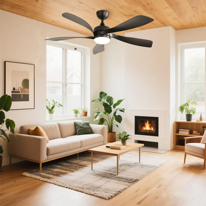 Taimei Sleek 52 in. Ceiling Fan - 5 Precision ABS Blades with Soft LED Light and Whisper-Quiet 6-Speed Remote Control 1_1fb23d3a-e63b-4706-82f0-c70a124d3d59