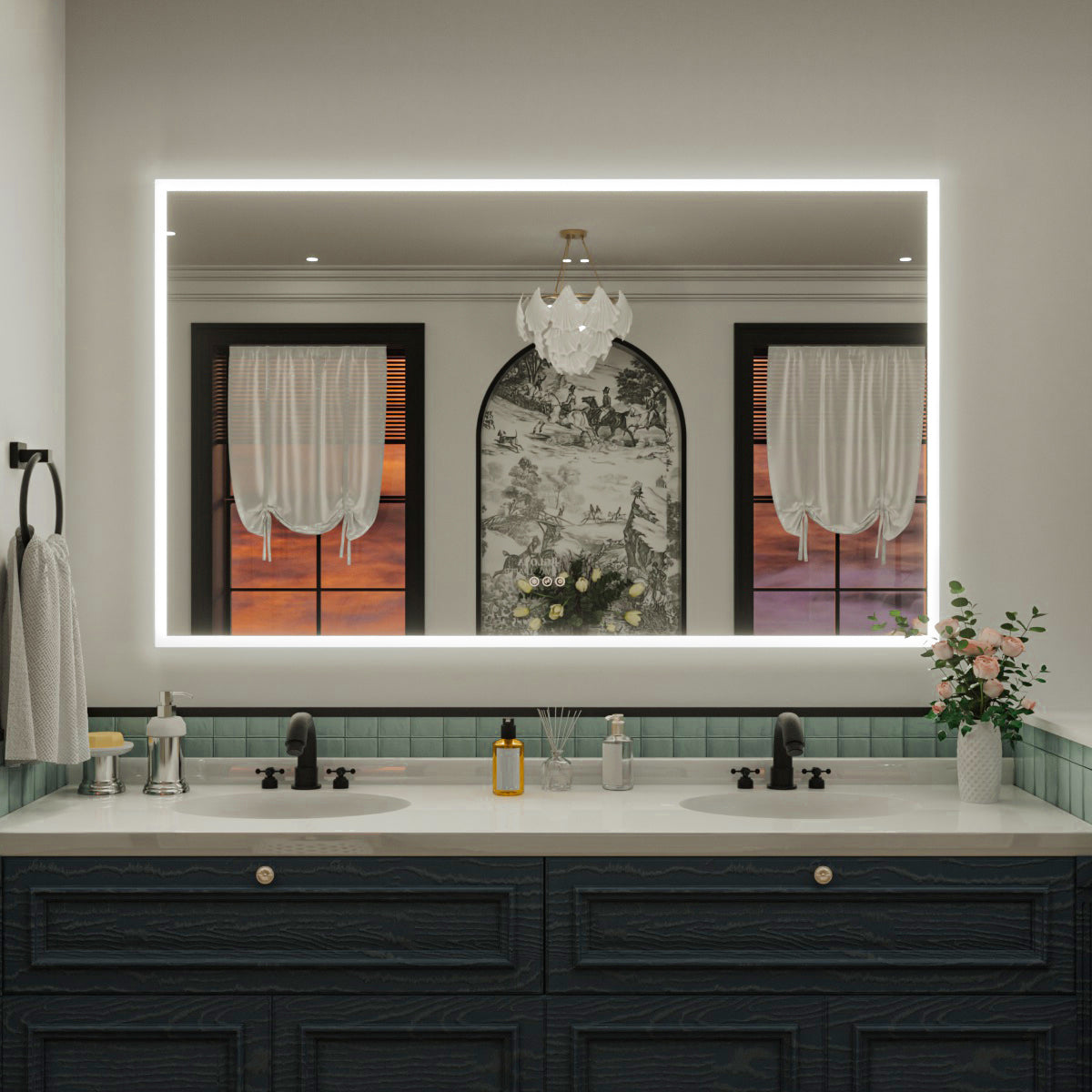 Nivorix NRMC Series Rectangular Frameless LED Wall Bathroom Vanity Mirror in Sleek Silver Finish 60 in. W x 36 in. H 1_2bba5462-851d-4978-b7e1-c7044a5c45c1