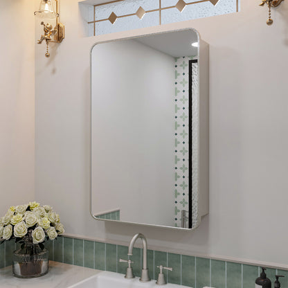 Nivorix NRFM Series Rectangular Aluminum Framed Medicine Cabinet with Mirror Brushed Nickel 23 in. W x 30 in. H 1_2eaaa007-46b1-4892-bf33-fa9adcbf48da