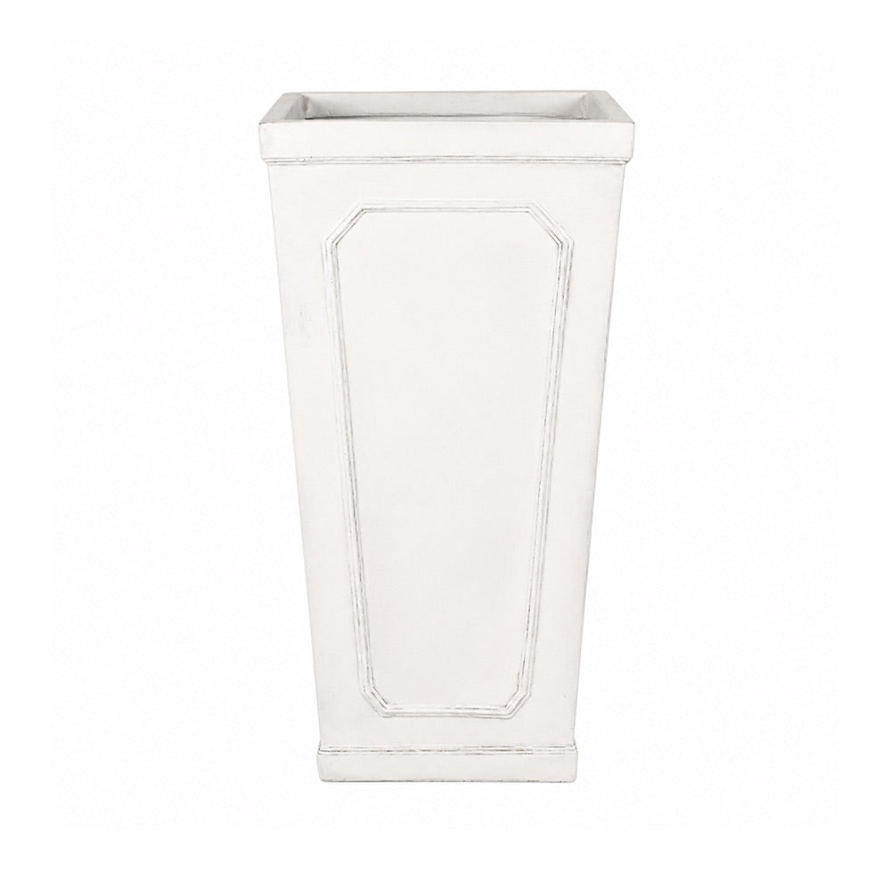 Ellis 16 in. Indoor Outdoor Magnesium Oxide Planter with Drainage Hole Antique White