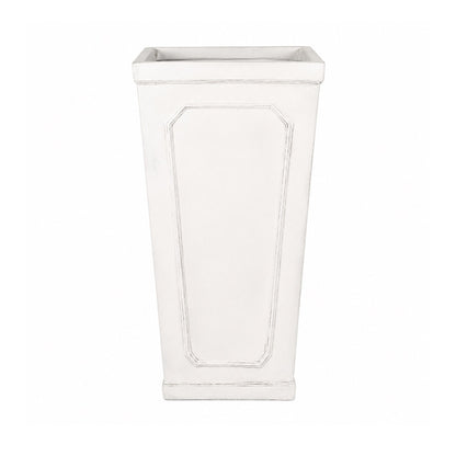 Ellis 16 in. Indoor Outdoor Magnesium Oxide Planter with Drainage Hole Antique White