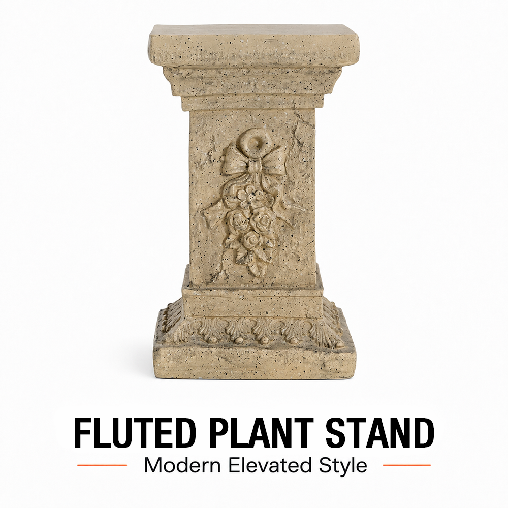 Verda 19 in. Tall Sand Magnesium Oxide Pedestal Plant Stand 1_34bcec1a-8f41-4c96-94a9-73555981f185