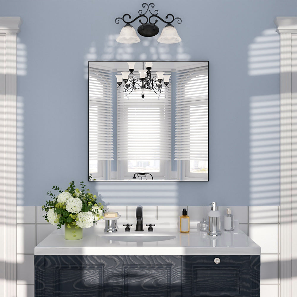 Nivorix NRZL Series Rectangular Framed Wall Bathroom Vanity Mirror in Brushed Nickel Matte Black 30 in. W x 30 in. H 1_38e75a1e-fd82-4606-84ba-f23ffa2a3ff3
