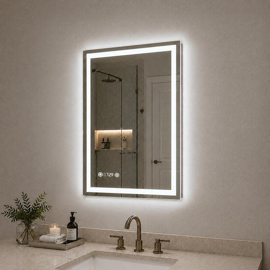 Spring Rectangular Frameless LED Wall Bathroom Vanity Mirror