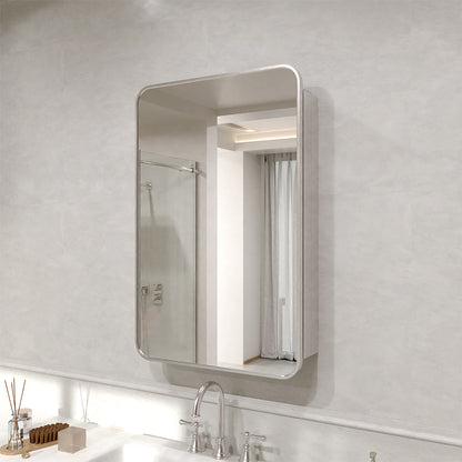 Verve Frameless Recessed or Surface-Mount Rectangular Aluminum Medicine Cabinet with Mirror in Brushed Nickel 20*26 1_3b5938a6-1cfe-4f4e-861e-63b5c6ed5b84