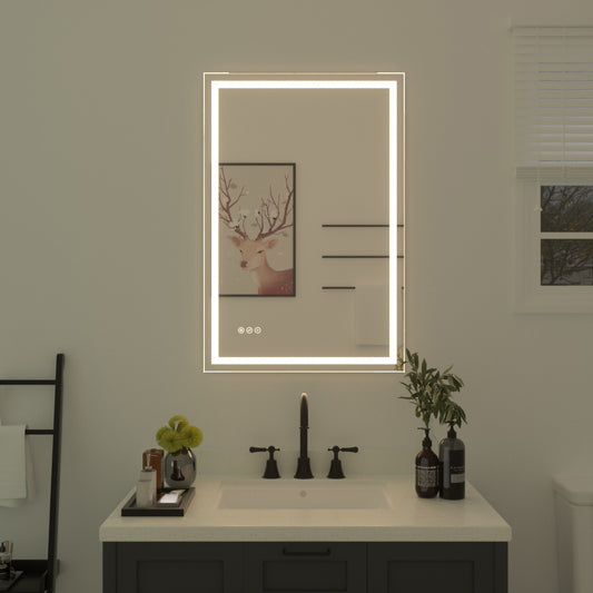 Niveal LMT Series Rectangular Frameless LED Wall Bathroom Vanity Mirror