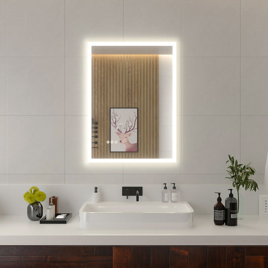 Niveal LMO Series Rectangular Frameless LED Wall Bathroom Vanity Mirror