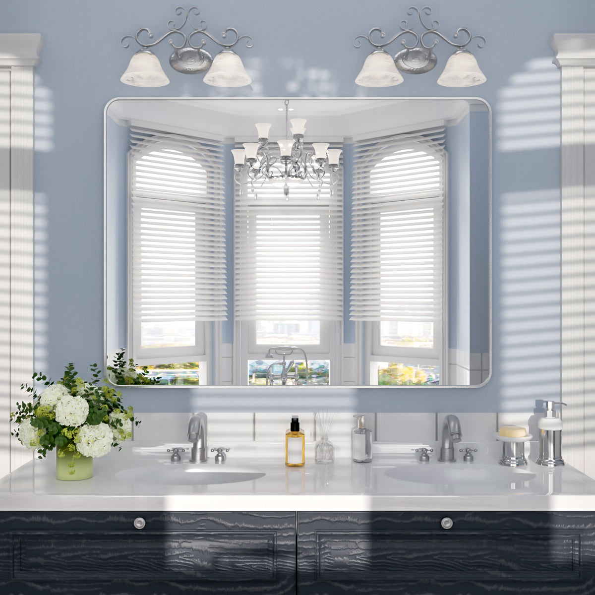 Nivorix NRSM Series Tempered Glass Brushed Nickel Rectangular Framed Wall Bathroom Vanity Mirror Gun Grey 48 in. W x 36 in. H 1_44e7f2be-f4ba-4881-9f0f-02941f0716d4