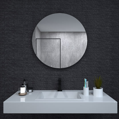 Niveal RM Series Round Framed Wall Bathroom Vanity Mirror 32 in. W x 32 in. H 1_4aadd71d-924b-4bb6-b69f-ba847e935f63