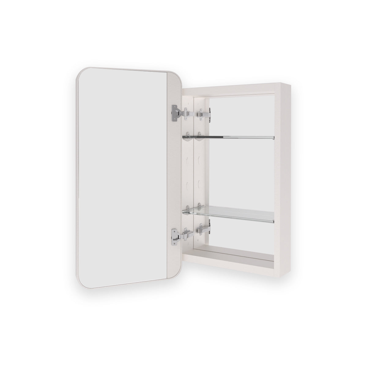 TaiMei Multiple Sizes Framed Recessed or Surface-Mount Rectangular Brushed Nickel Aluminum Medicine Cabinet with Mirror 15*24 1_5f9ac09f-422c-4aa7-aced-acbe55067cbc