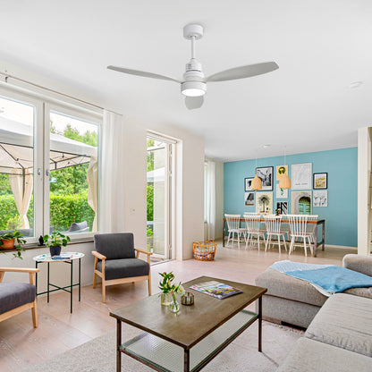 Taimei Selen 52 in. Downrod Standard Ceiling Fan with Integrated LED with Remote Included 3-Blade Reversible