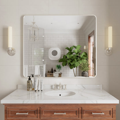 Niveal STRE Series Rectangular Framed Wall Bathroom Vanity Mirror Brushed Nickel 42 in. W x 36 in. H 1_67fa6acd-ee86-4ba9-9838-aceb73565c54
