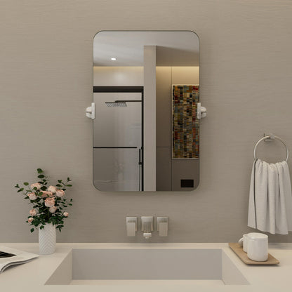 Nivorix NRKH Series Rectangular Framed Tilt Wall Mount Bathroom Vanity Mirror Brushed Nickel 20 in. W x 30 in. H 1_6945885f-32c3-443d-aa82-fdfbaba13b49