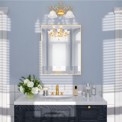 Nivorix NRZL Series Rectangular Framed Wall Bathroom Vanity Mirror in Brushed Nickel Gold 24 in. W x 30 in. H 1_745286d6-4a02-4168-81b3-2ee0736b88aa