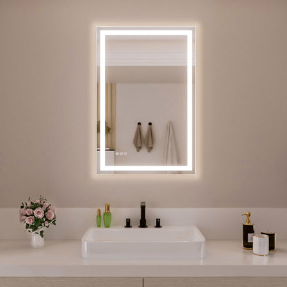 Nivorix NRMV Series Rectangular Frameless LED Wall Bathroom Vanity Mirror with Sleek Silver Finish 24 in. W x 36 in. H 1_7622302d-aadc-41c0-bcaf-463b45a91d5a