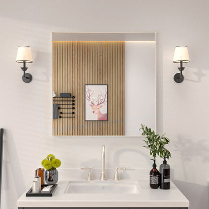 Niveal SE Series Aura Rectangular Framed Wall Bathroom Vanity Mirror