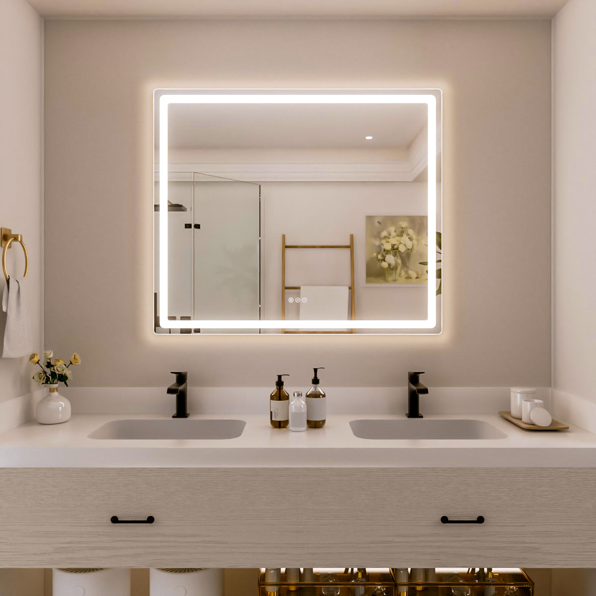 Nivorix NRMU Series Rectangular Frameless LED Wall Bathroom Vanity Mirror with Sleek Silver Finish 42 in. W x 36 in. H 1_853c12bb-e5ce-4c32-b86a-c2eb2d4fcb2a