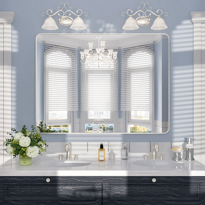 Nivorix NRSM Series Tempered Glass Brushed Nickel Rectangular Framed Wall Bathroom Vanity Mirror Brushed Nickel 48 in. W x 36 in. H 1_855f9b60-b920-4045-943c-8c2f5739b820